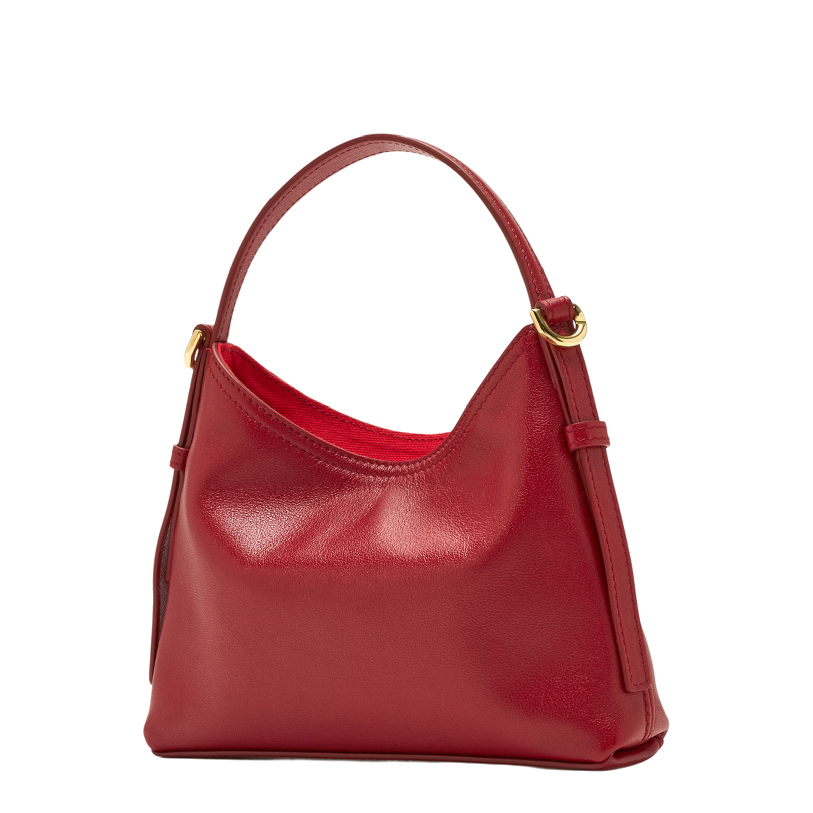 Red Leather Nano Voyou Handbag
