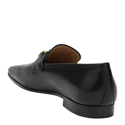 Black Goatskin Slip-On Loafers