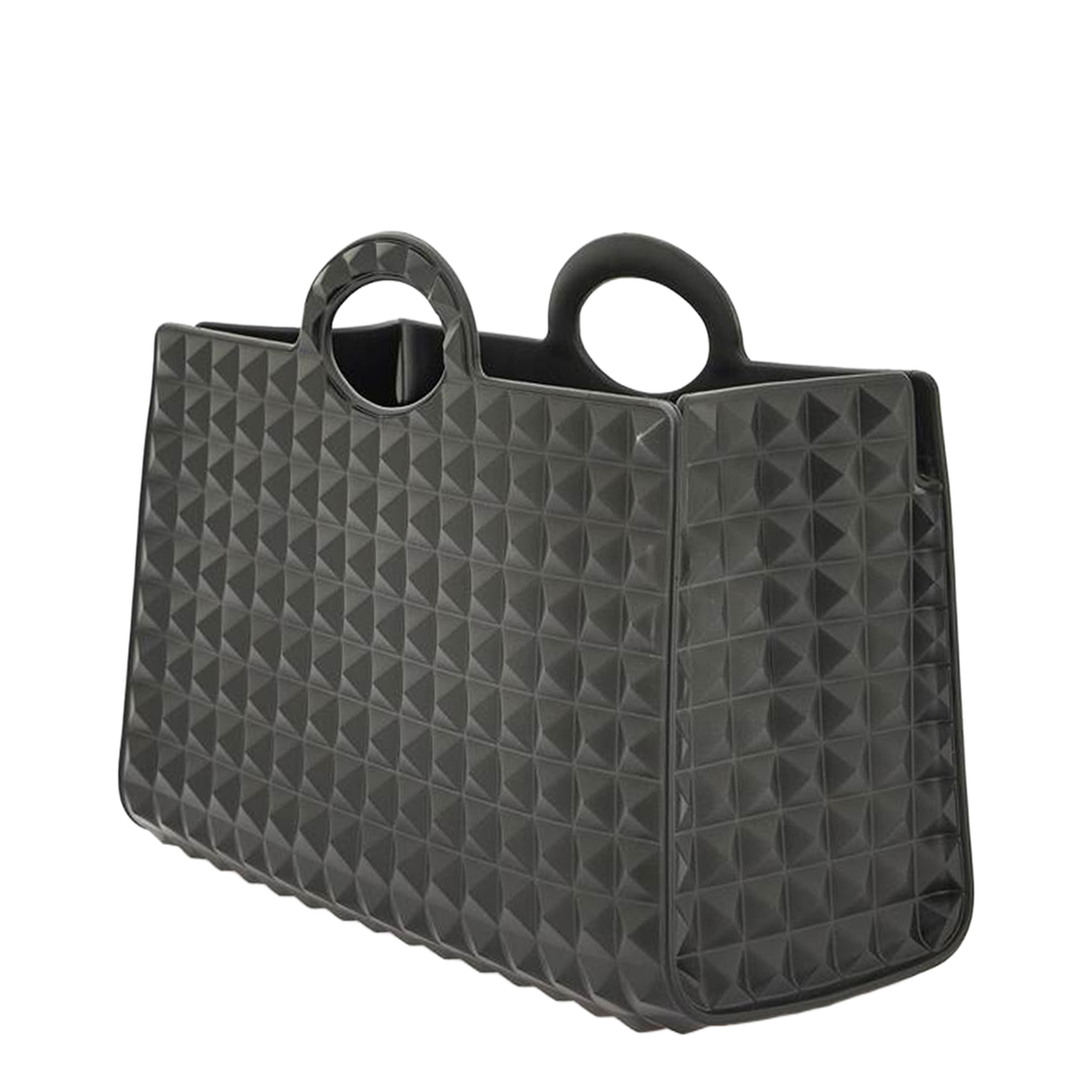 Black Rubber Le Troisième Shopping Bag