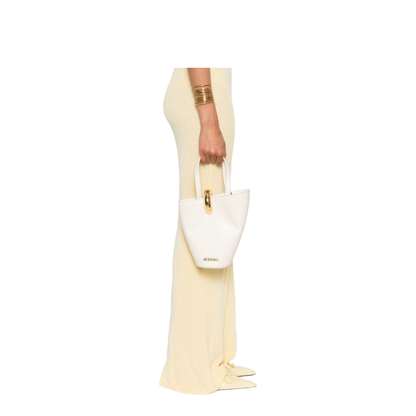 Bambola Small Calfskin Shoulder Bag - Light Ivory