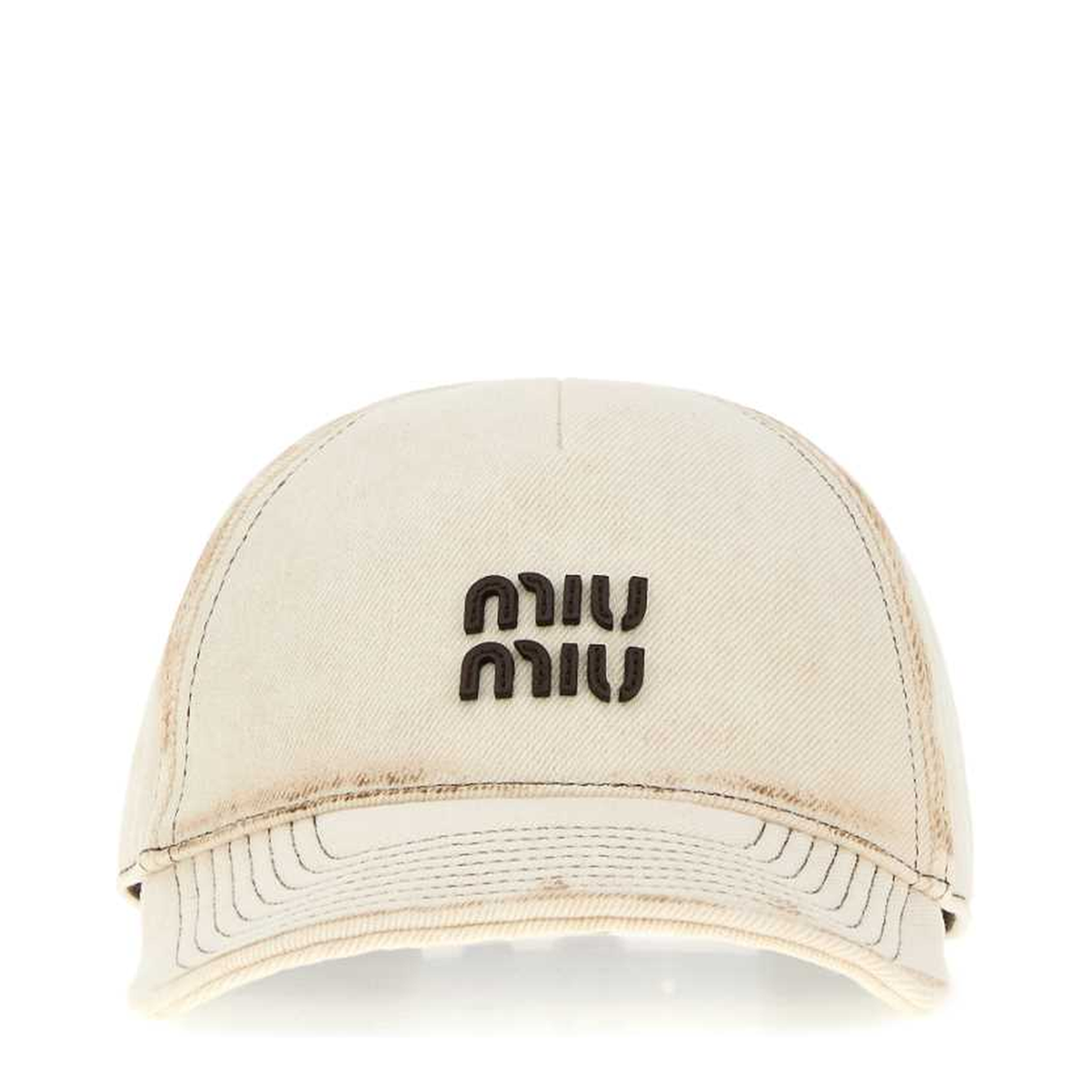 MAYFEYR - Miu Miu - White Cotton Baseball Cap - 5HC37M2G84F0009