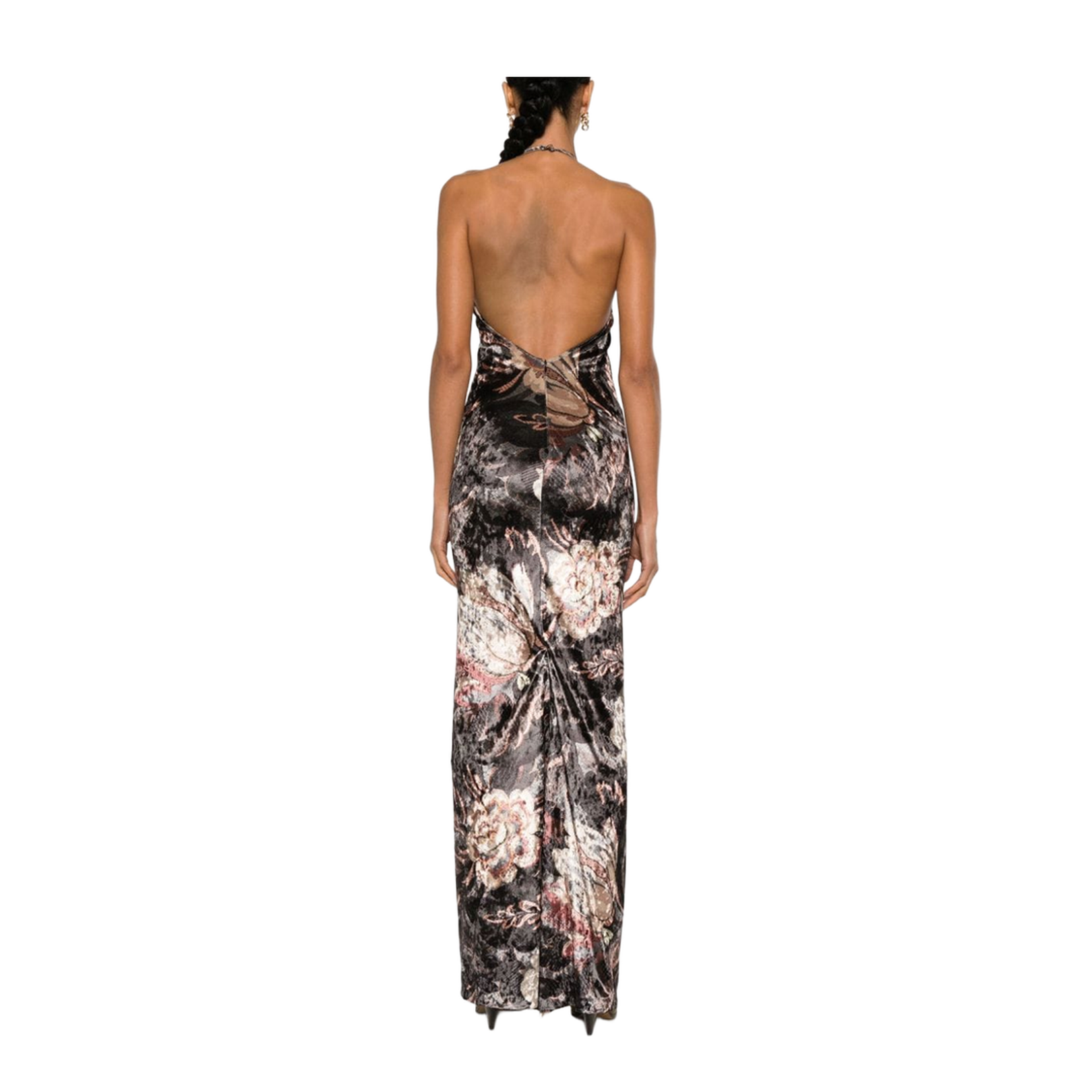 Long Printed Chenille Dress