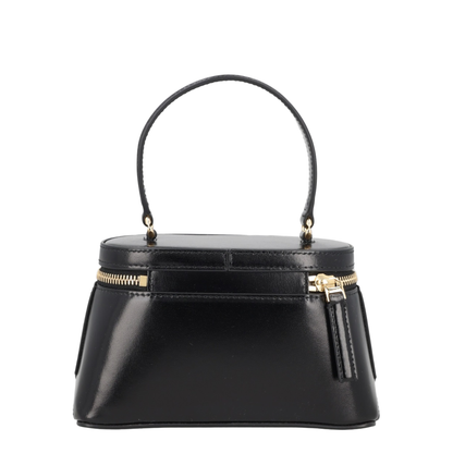 Antigona Calfskin Vanity Bag in Box Leather with Chain - Black