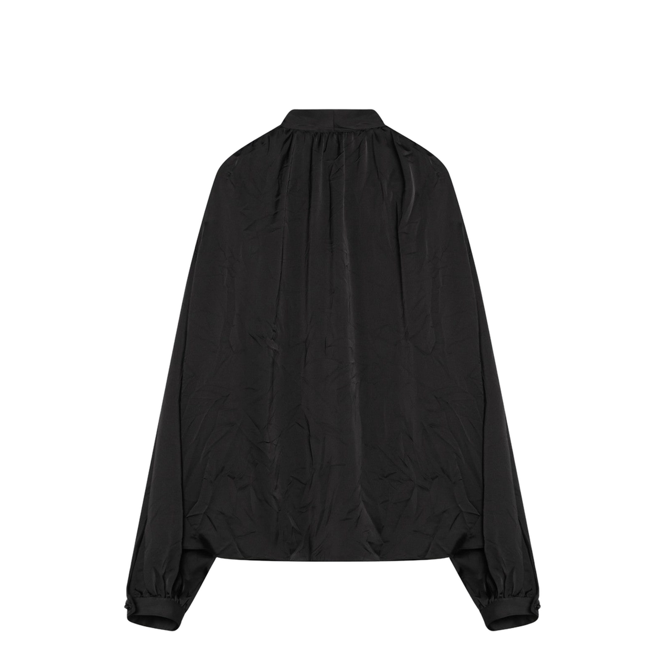 Shirt With Laces Closure In Black