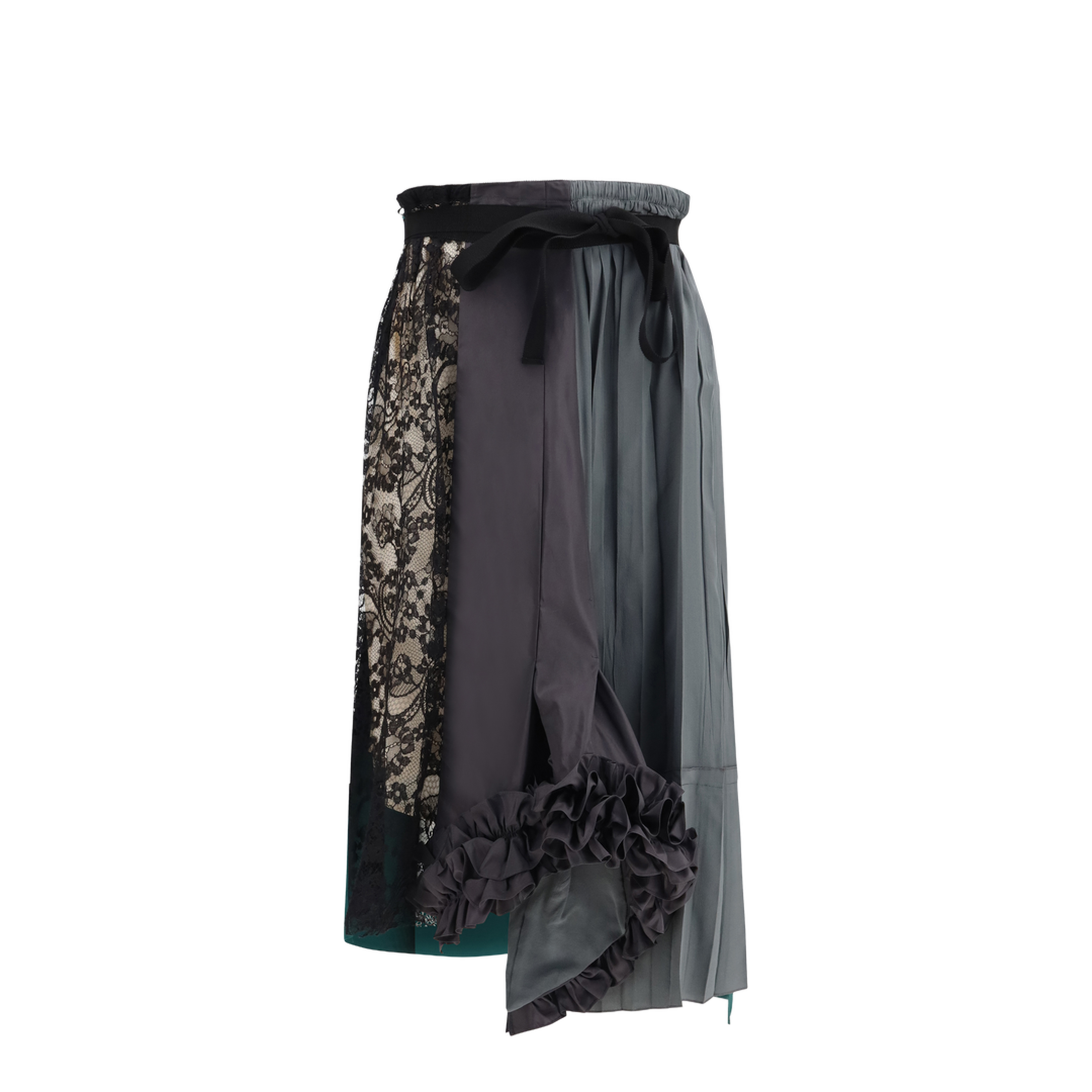 MAYFEYR - Prada - Patchwork Midi Skirt With Panel Construction - P147IGSOOO19QW