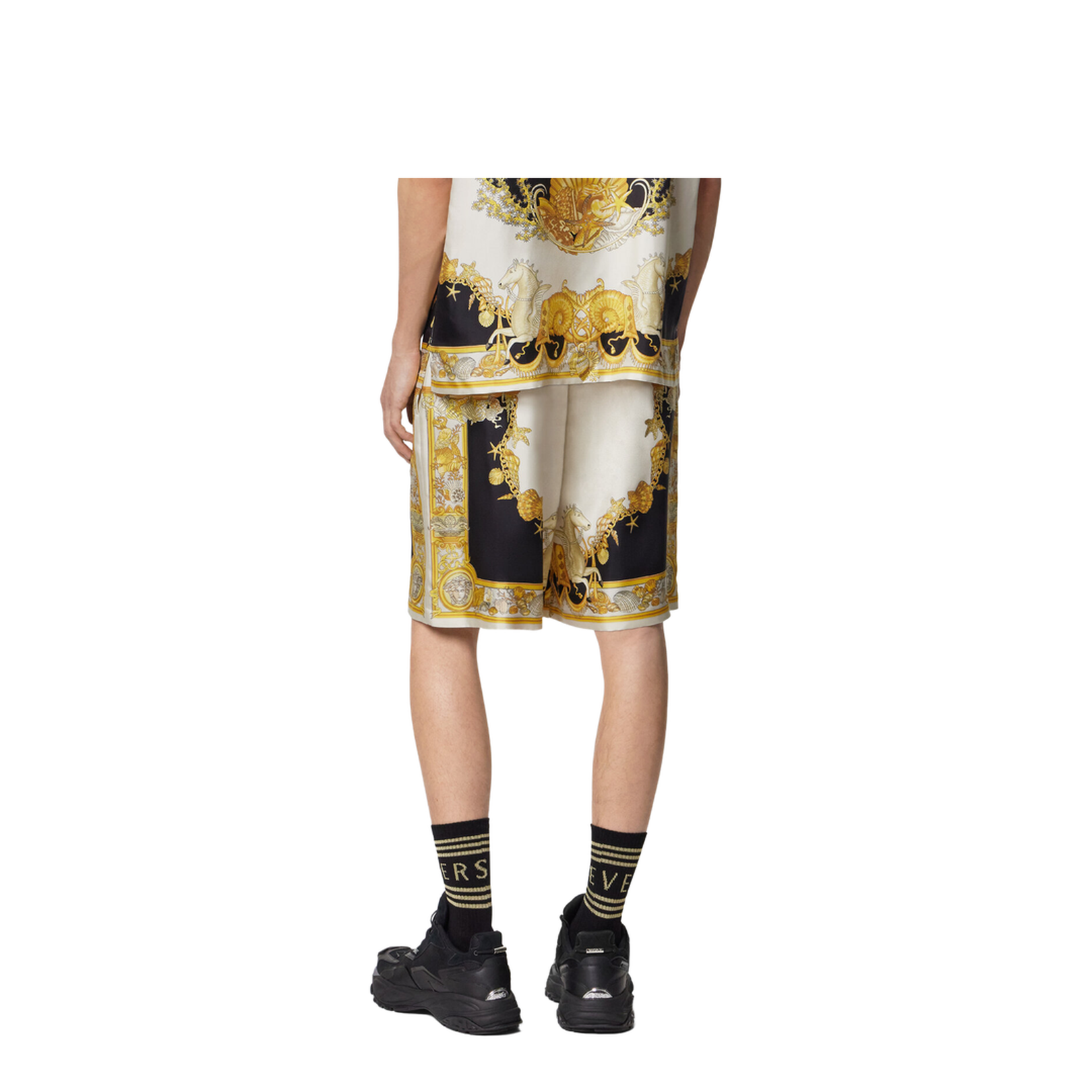 Coral Theatre Print Bermuda Shorts