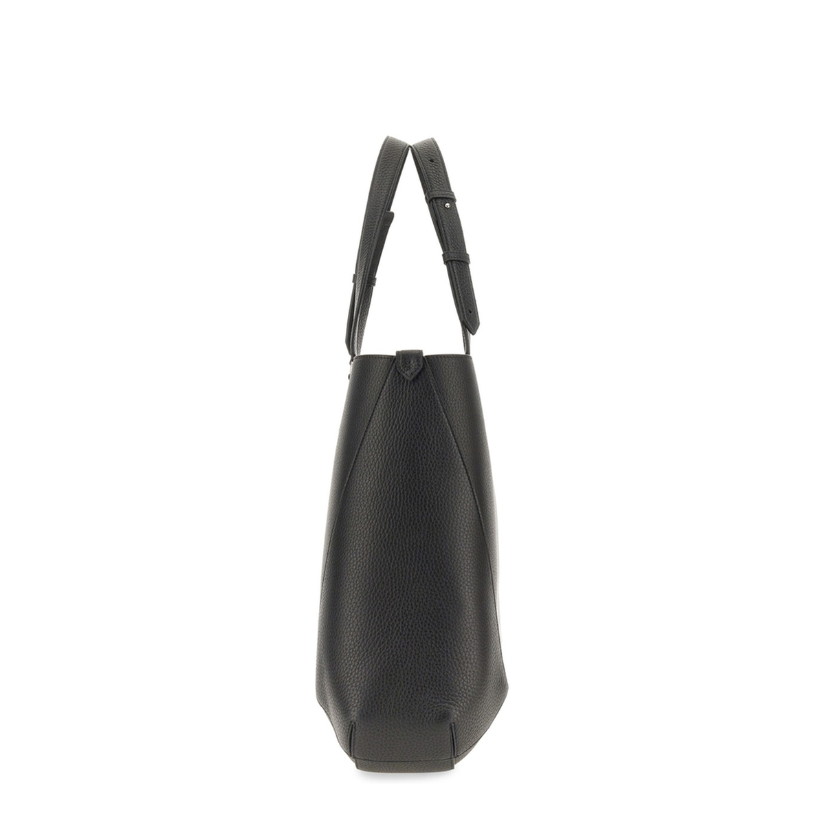 Edge Medium Calf Leather Tote - Black