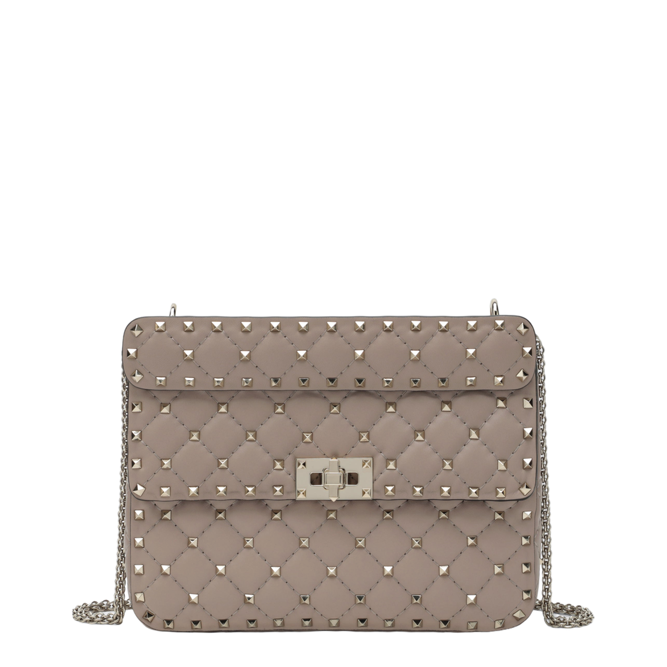 MAYFEYR - Valentino - Medium Rockstud Spike Bag In Powder Pink Nappa Leather - 9W2B0122NAPP45
