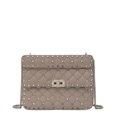 Rockstud Spike Medium Nappa Bag - Poudre