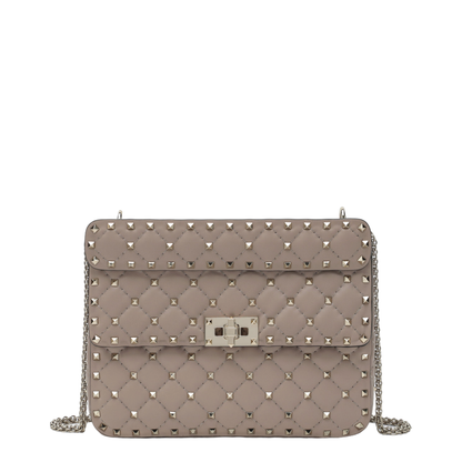 MAYFEYR - Valentino - Medium Rockstud Spike Bag In Powder Pink Nappa Leather - 9W2B0122NAPP45