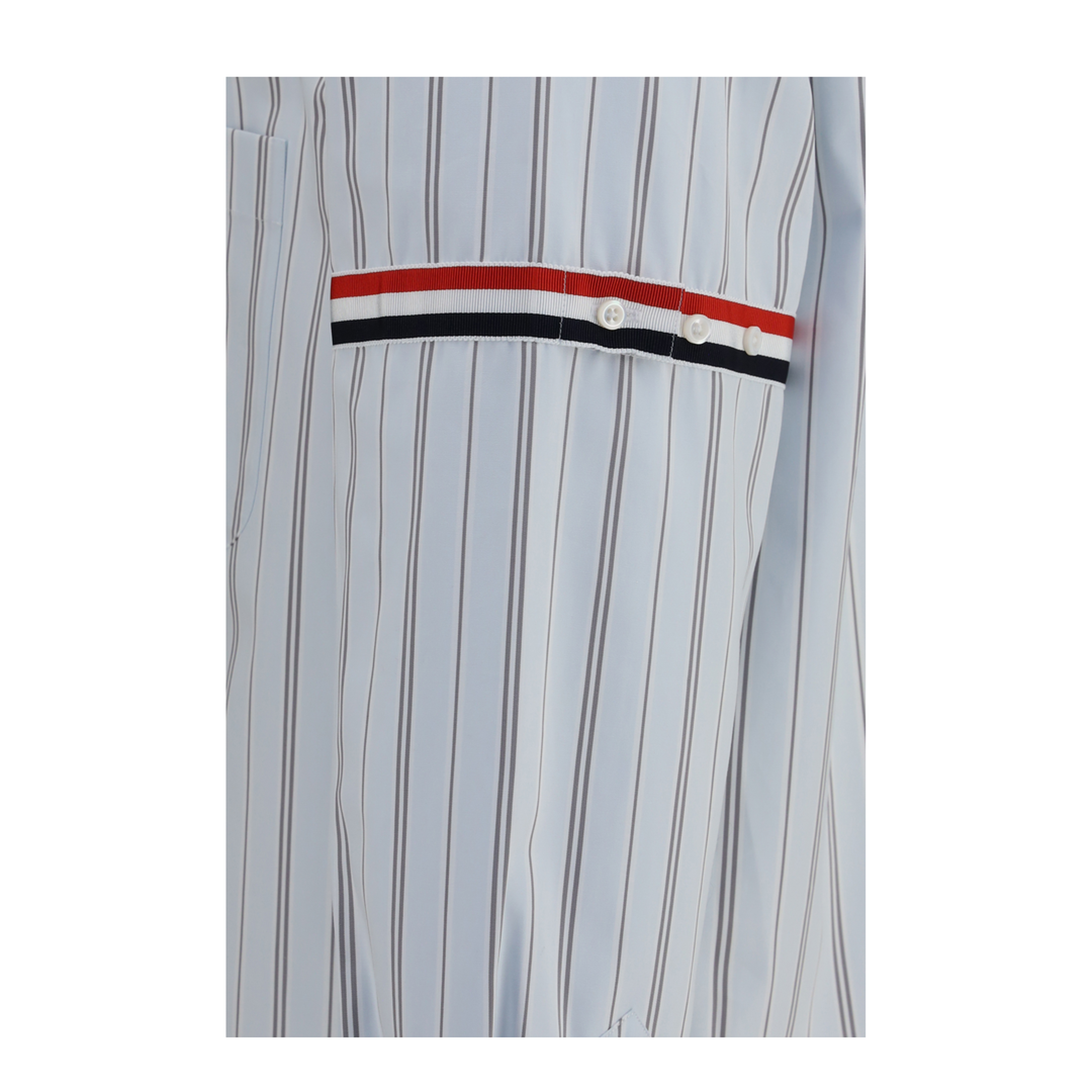 MAYFEYR - Thom Browne - Fine Striped Grosgrain Poplin Shirt - MWL301OF1223035
