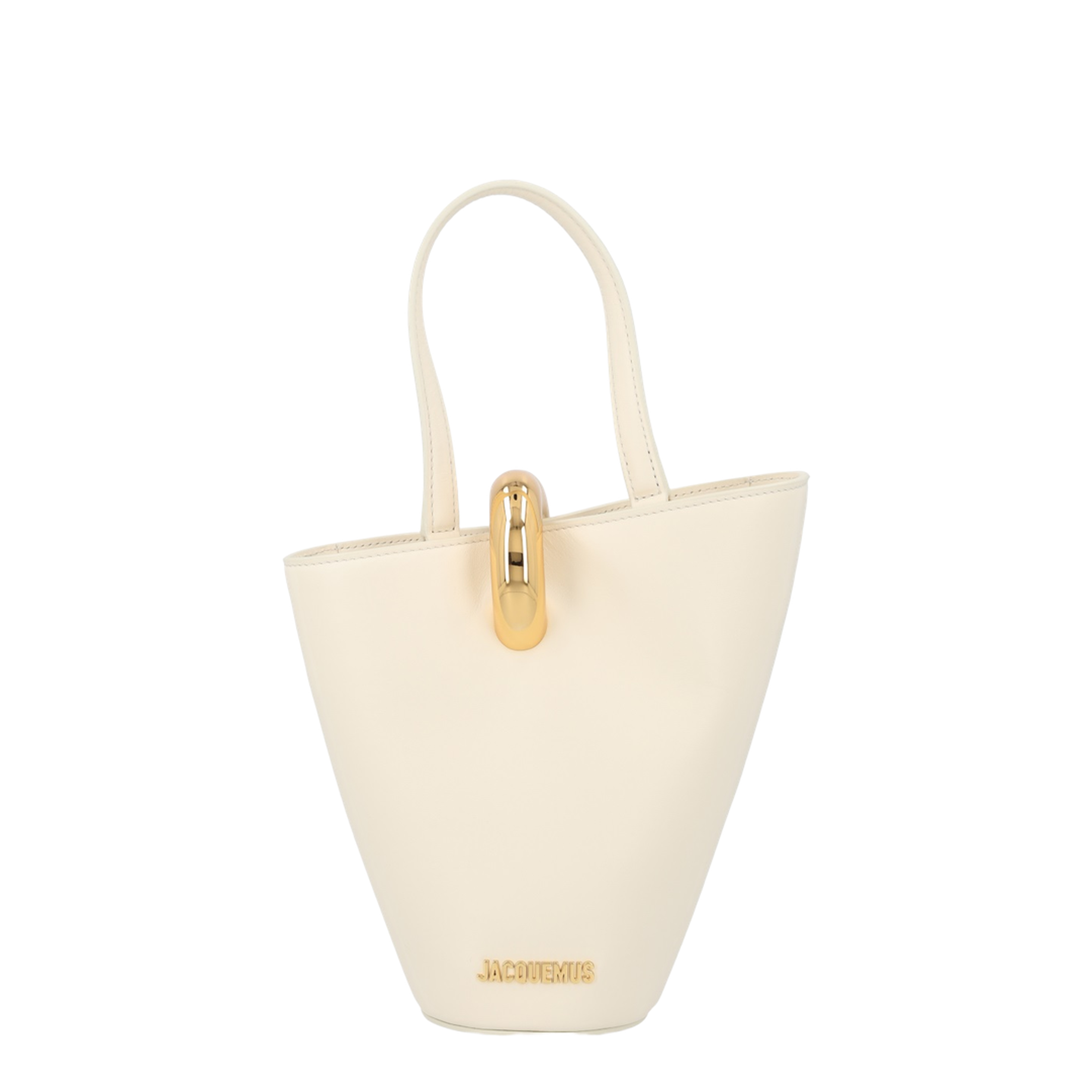 Bambola Small Calfskin Shoulder Bag - Light Ivory