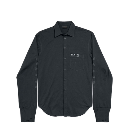 MAYFEYR - Balenciaga - Main Character Artwork Long-Sleeved Jersey Polo Shirt - 850260TTVB9