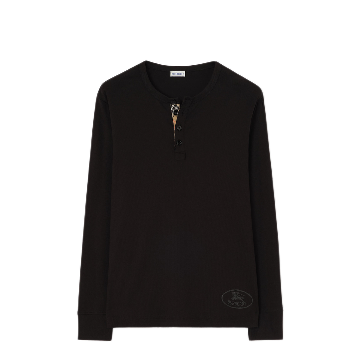 Black Stretch Cotton T Shirt