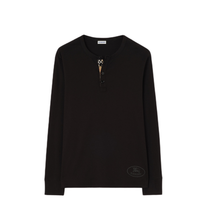 Black Stretch Cotton T Shirt