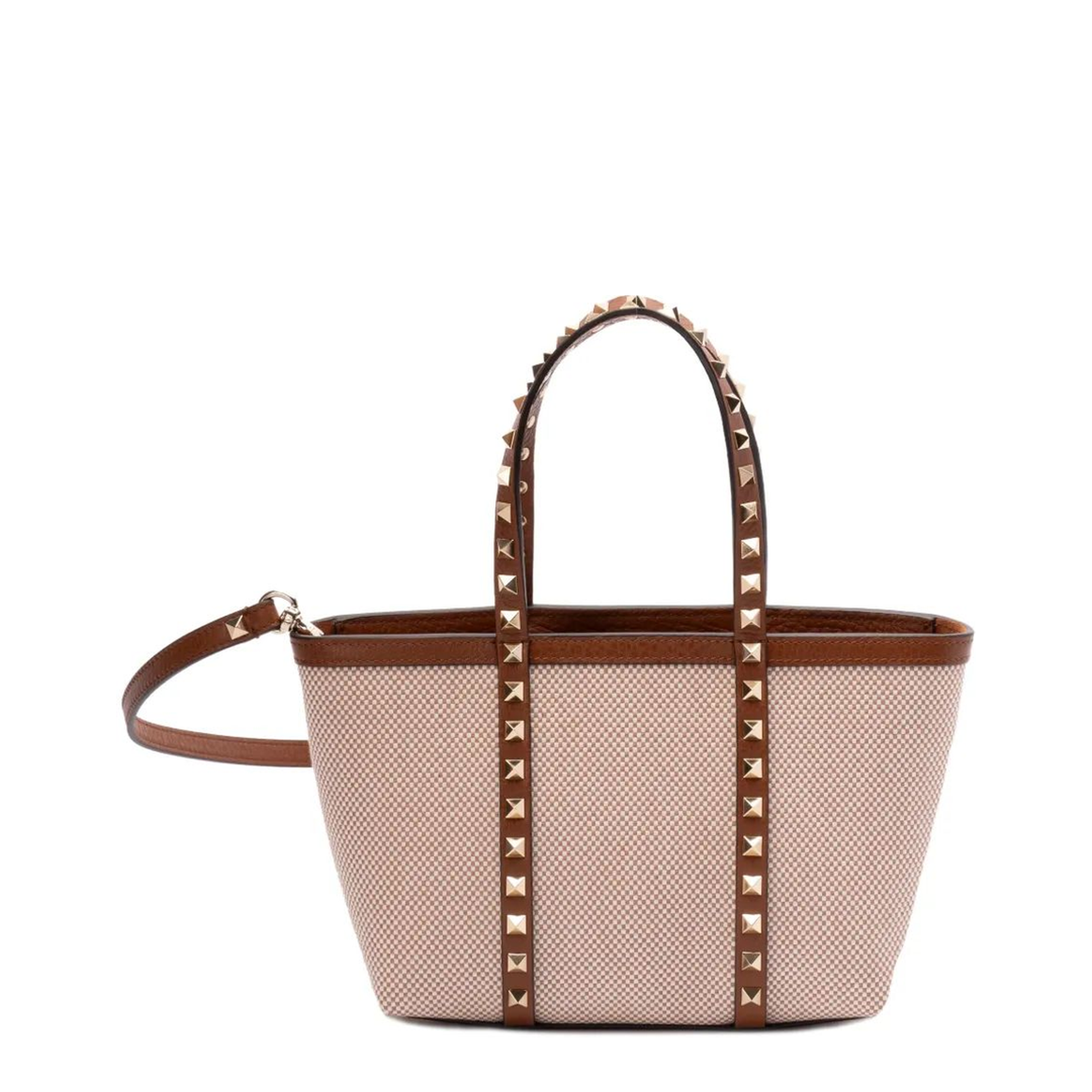Two-tone Canvas Medium Rockstud Handbag