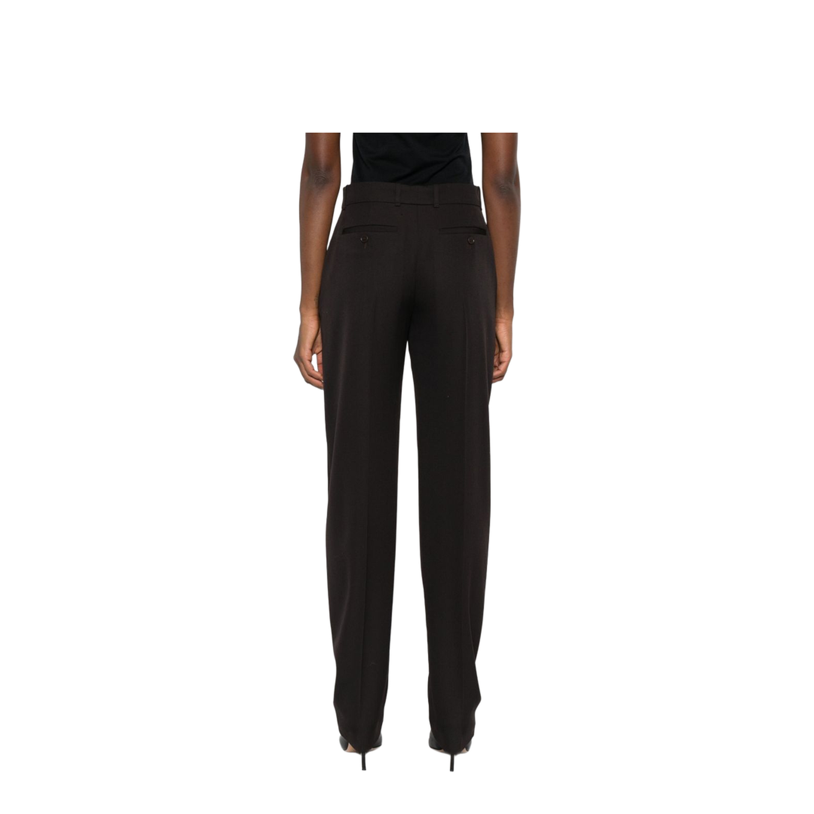 Brown Pressed Crease Pants