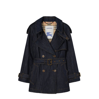 MAYFEYR - Burberry - Short Denim Fitzrovia Trench Coat - 8126364A1185