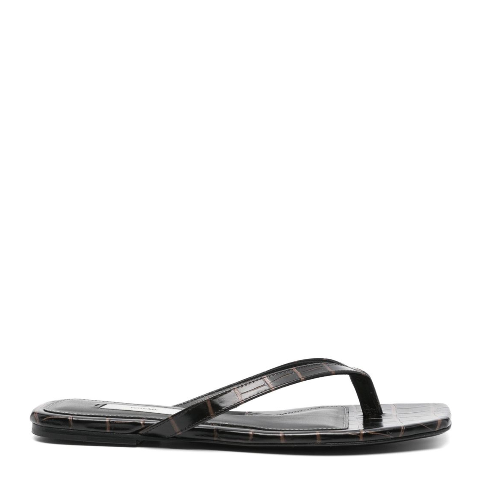 Thong Strap Flat Leather Sandals