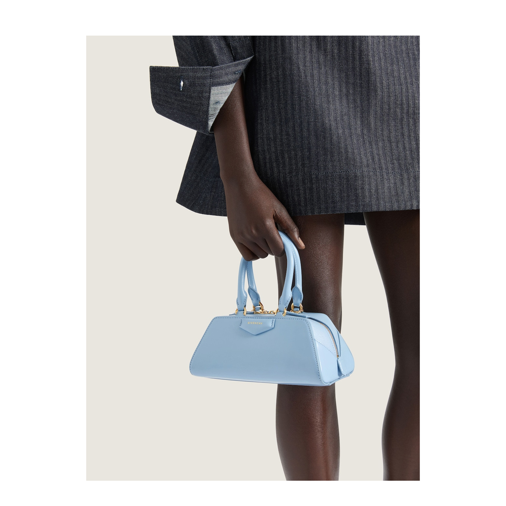 Mini Antigona East-West Bag in Box Leather