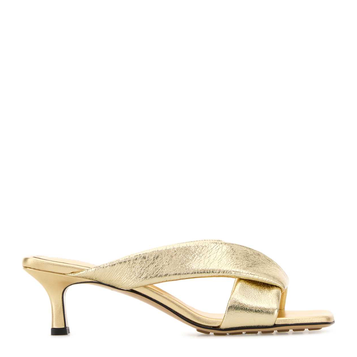 MAYFEYR - Bottega Veneta - Gold Leather Niva Mules - 837834V5WD08116