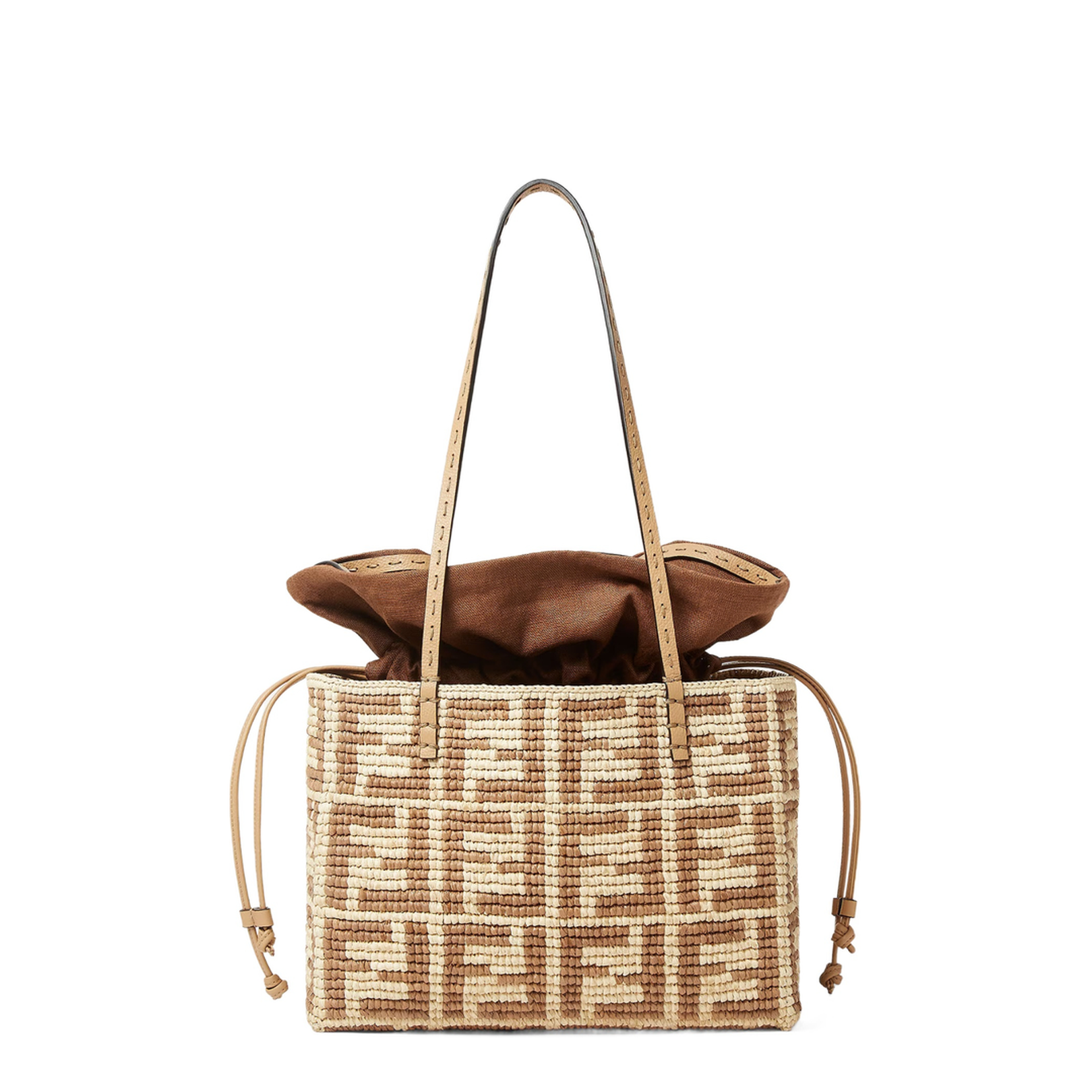 Roll Small Canvas Top Handle Bags - Tan
