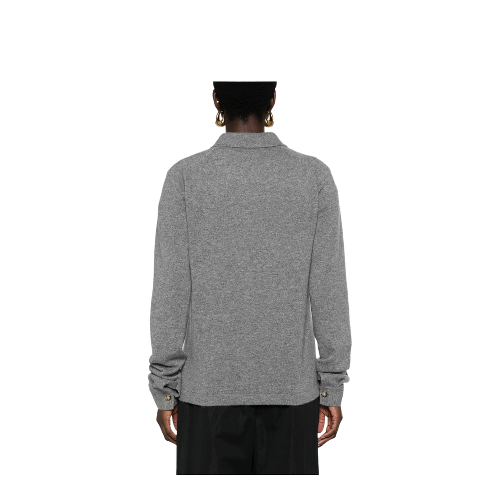 Raglan Sleeve Cashmere Shirt - Grey Melange