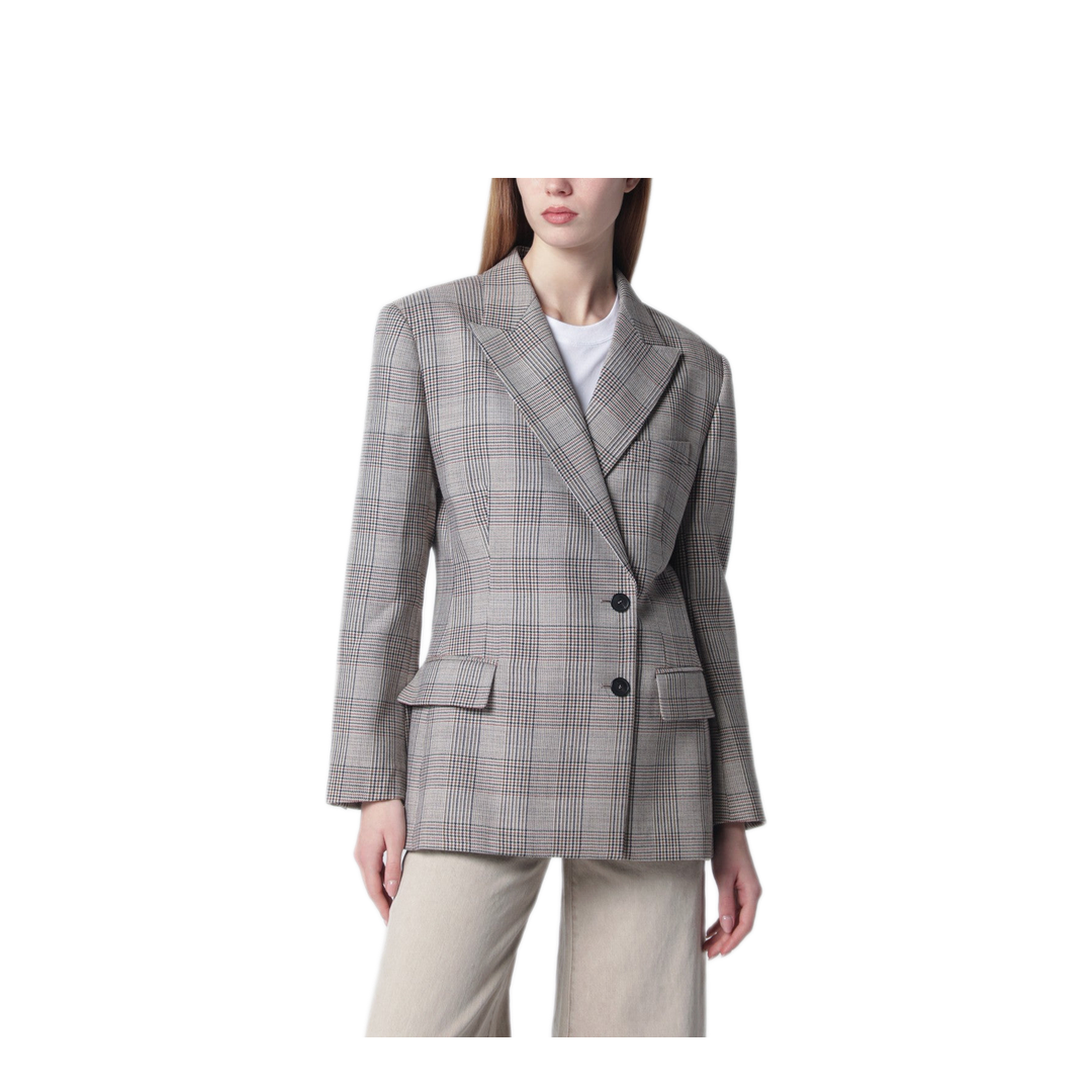 MAYFEYR - Anine Bing - Asymmetric Prince Of Wales Jacket - A-01-12103WOMLT26