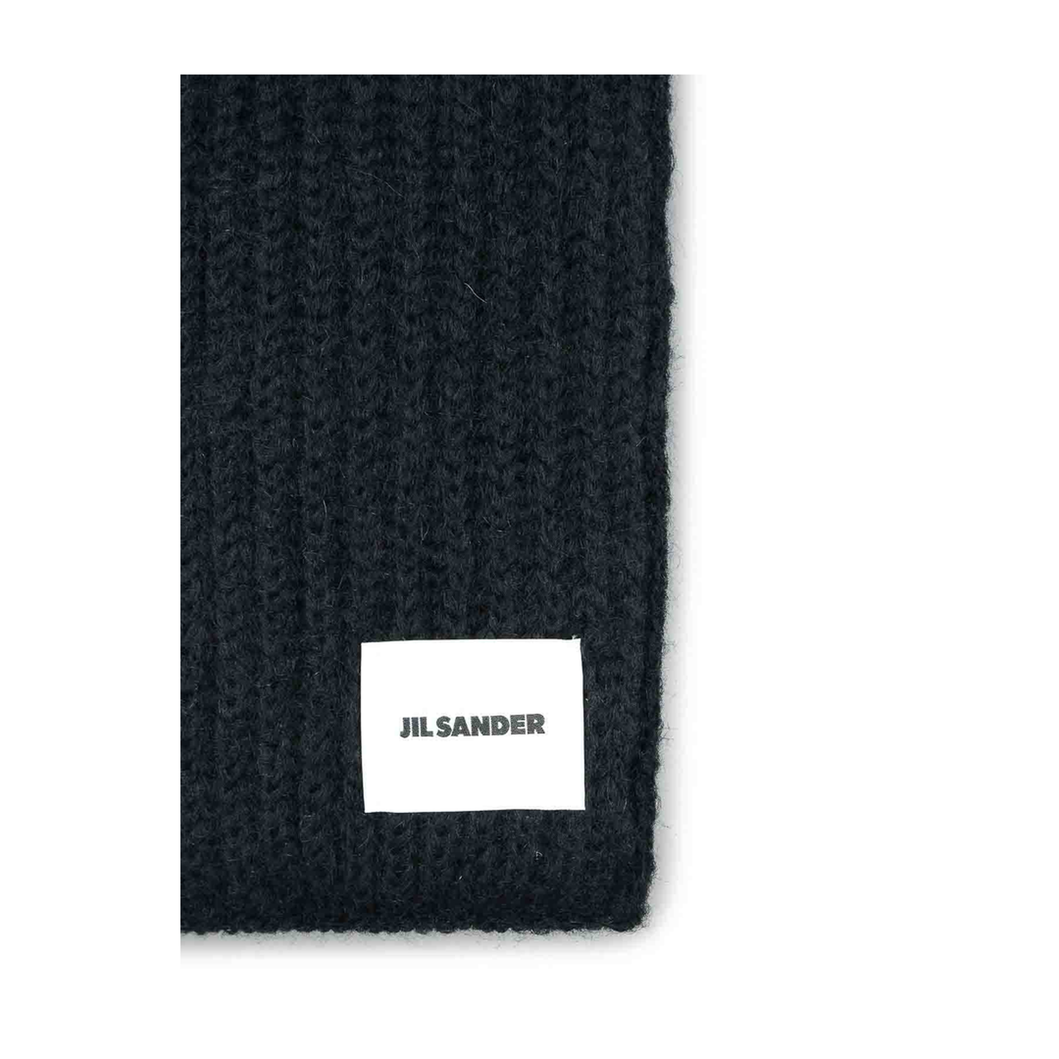 Black Wool Blend Scarf