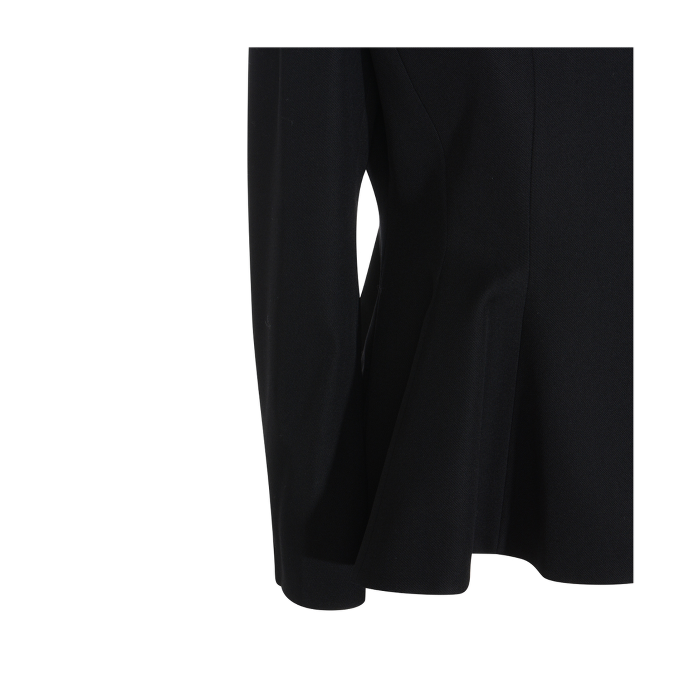 Black Grain de Poudre Wool Jacket