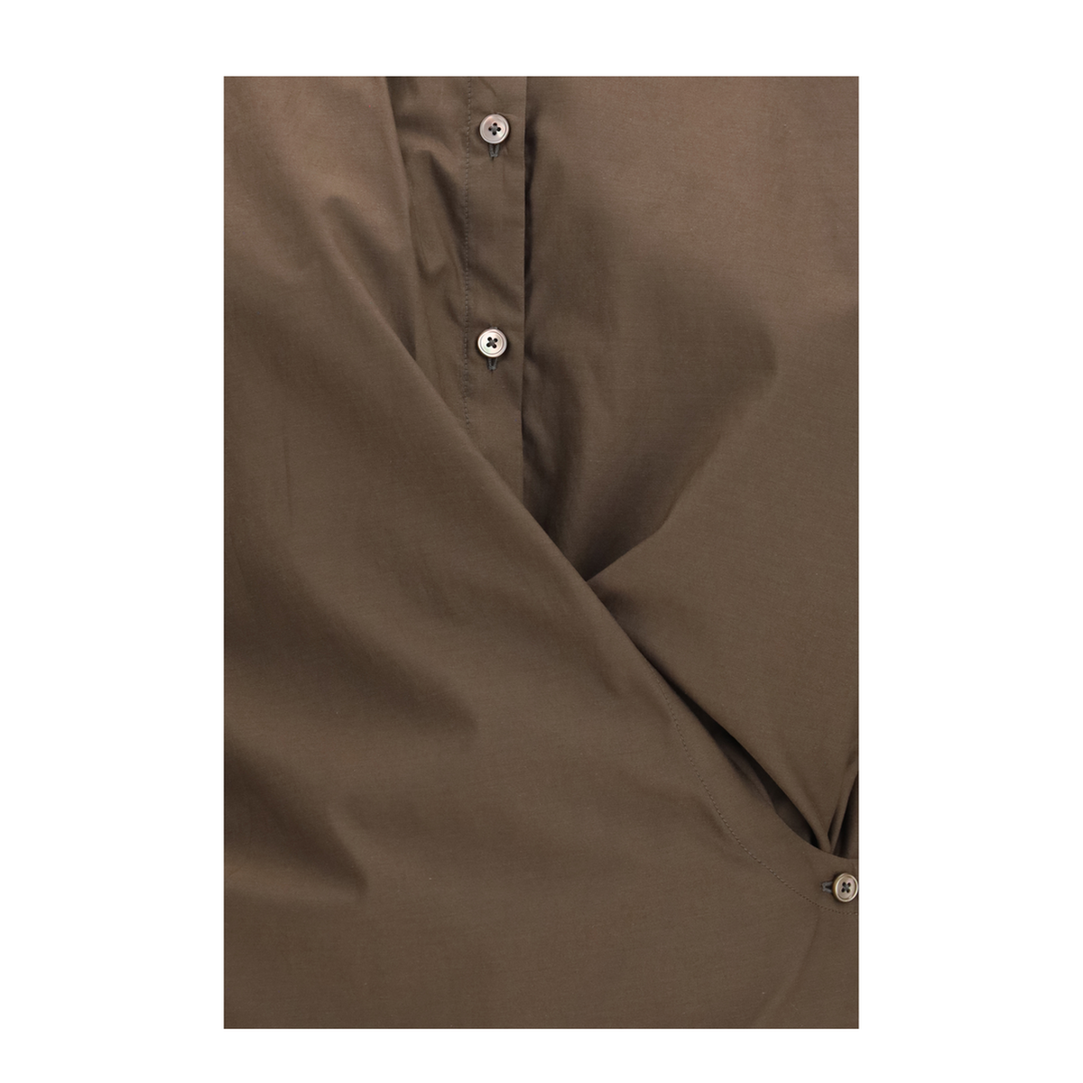 Straight Collar Twisted Shirt