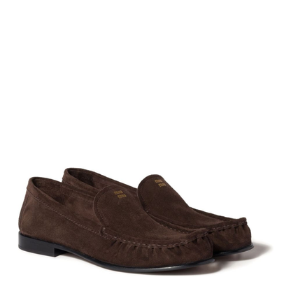 MAYFEYR - Miu Miu - Brown Suede Flat Shoes - 5D499E054F0003
