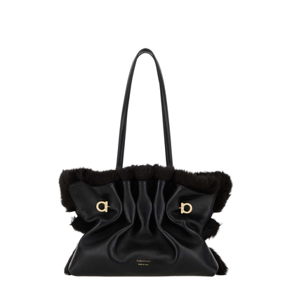 Black Leather Shoulder Bag
