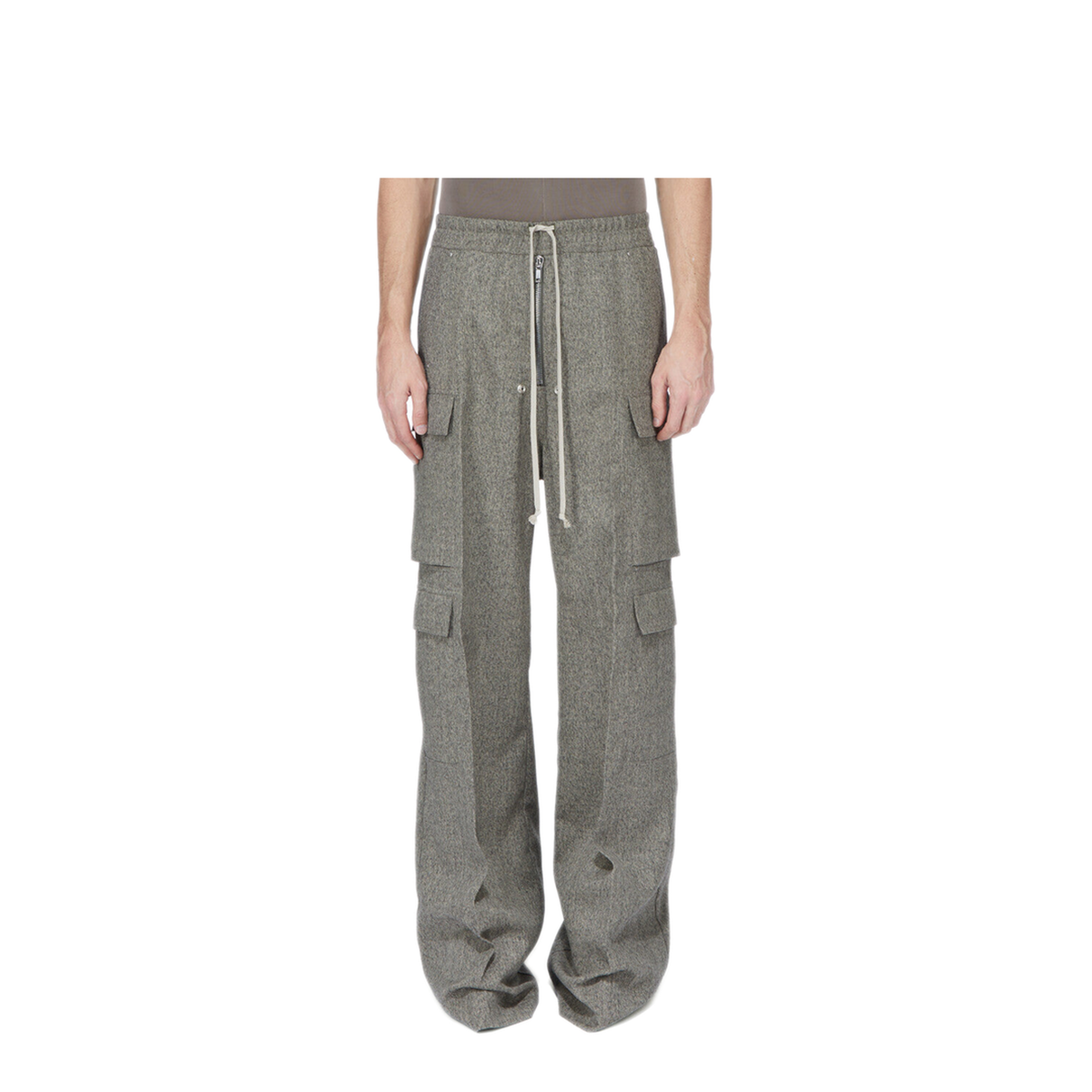 Wool Trousers With Cargo Pockets