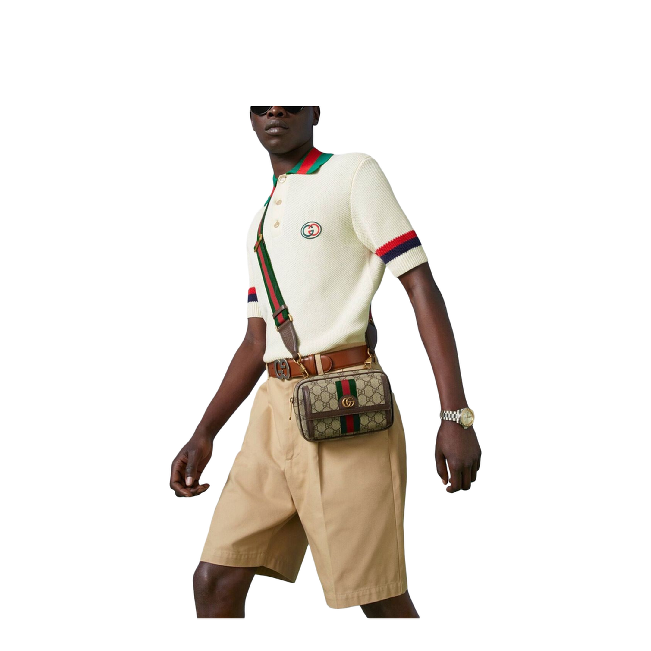 Ophidia Mini Canvas Bag - Beige