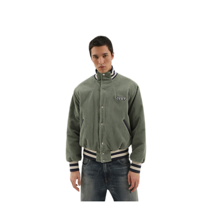 MAYFEYR - 1989 STUDIO - Light Green Corduroy Varsity Jacket - F04MBD002FAB0017100