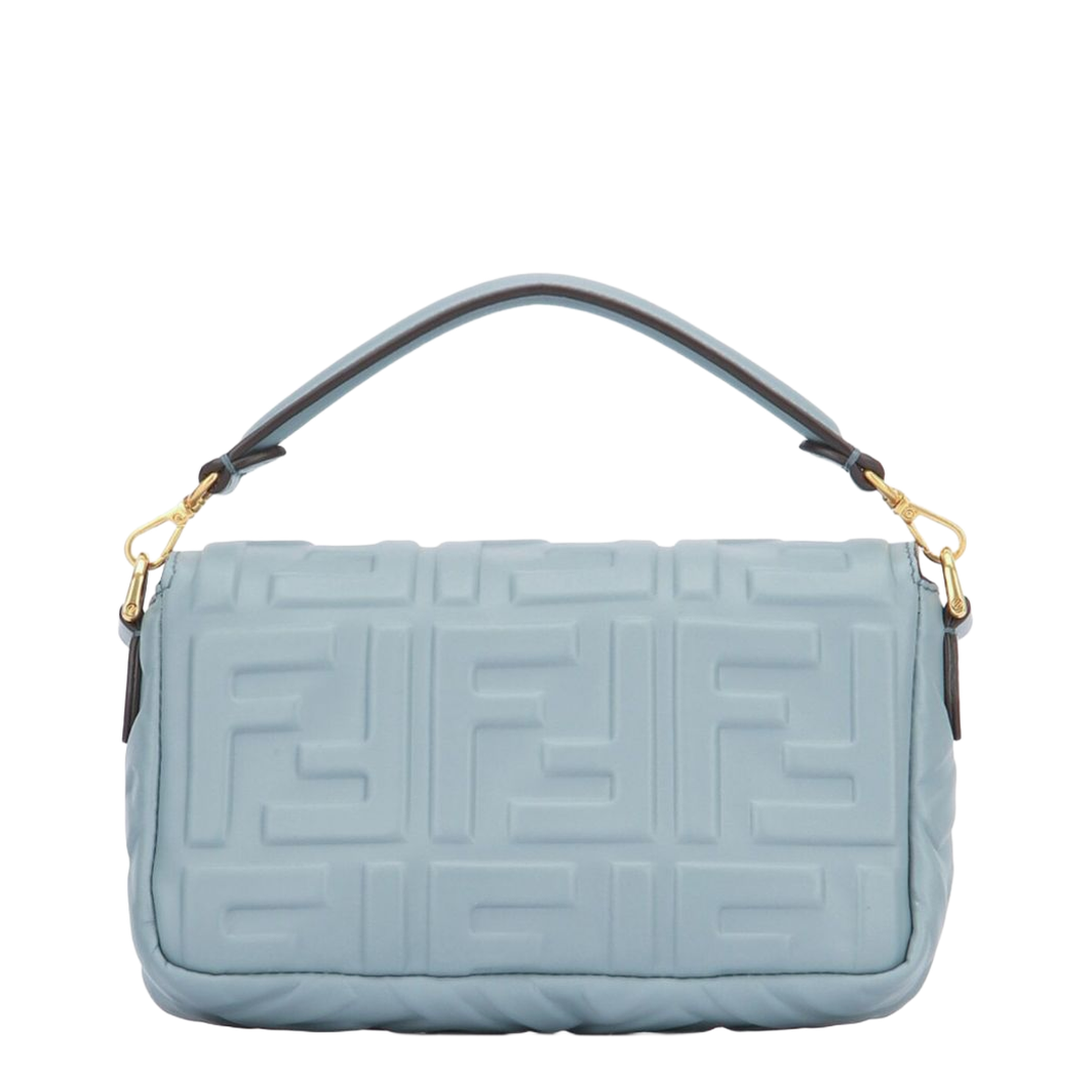 Baguette Mini Calfskin Shoulder Bag - Mercury Blue