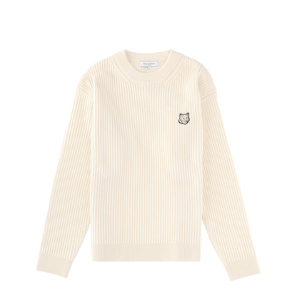 Ribbed Knit with Fox Patch