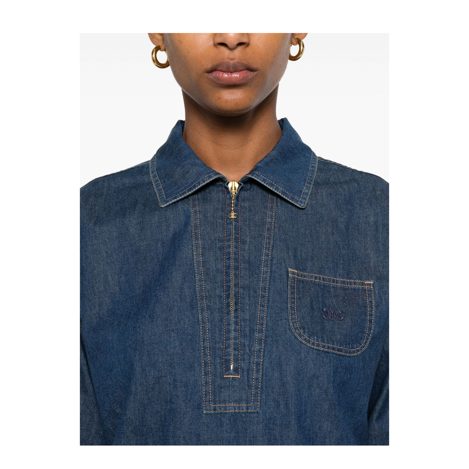 Denim Cotton Shirt in Blue