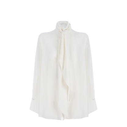 Pussy Bow Silk Blouse