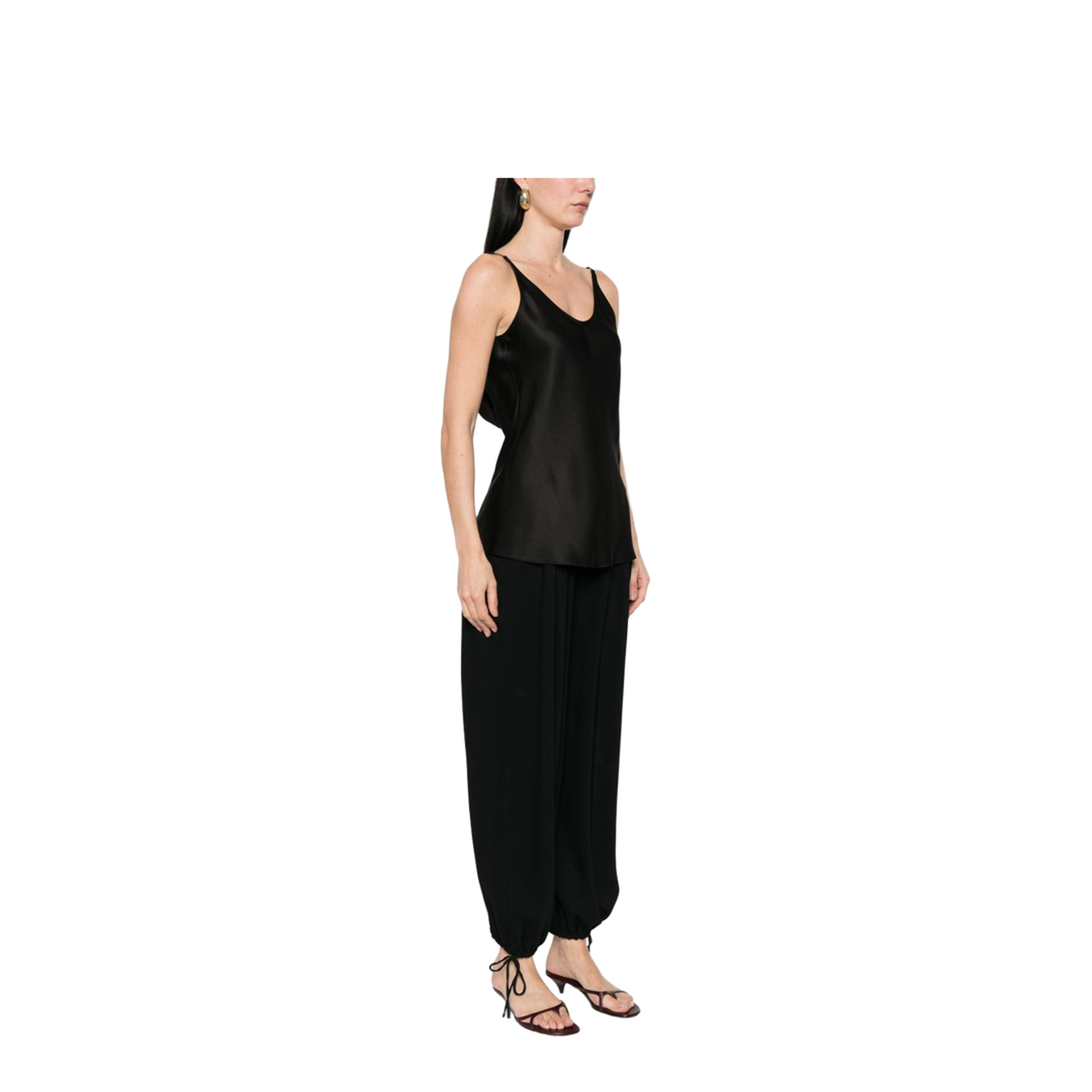 Women's Silk Top Black