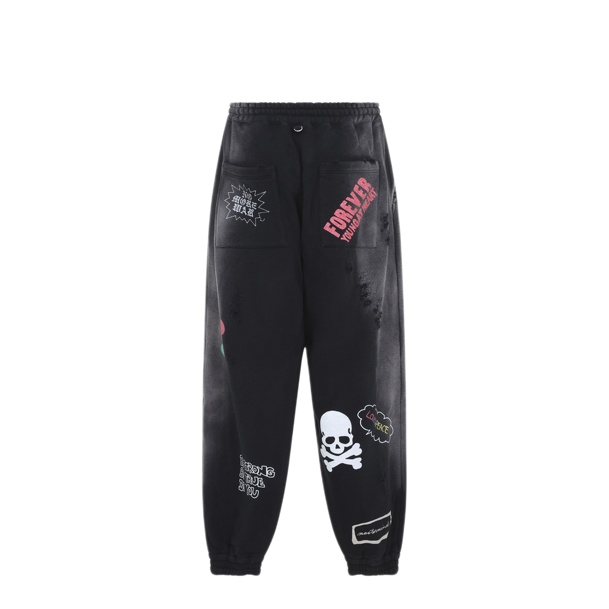 MAYFEYR - MASTERMIND WORLD - Vintage Doodle Sweatpants - MW26SE2PA036008BLACK