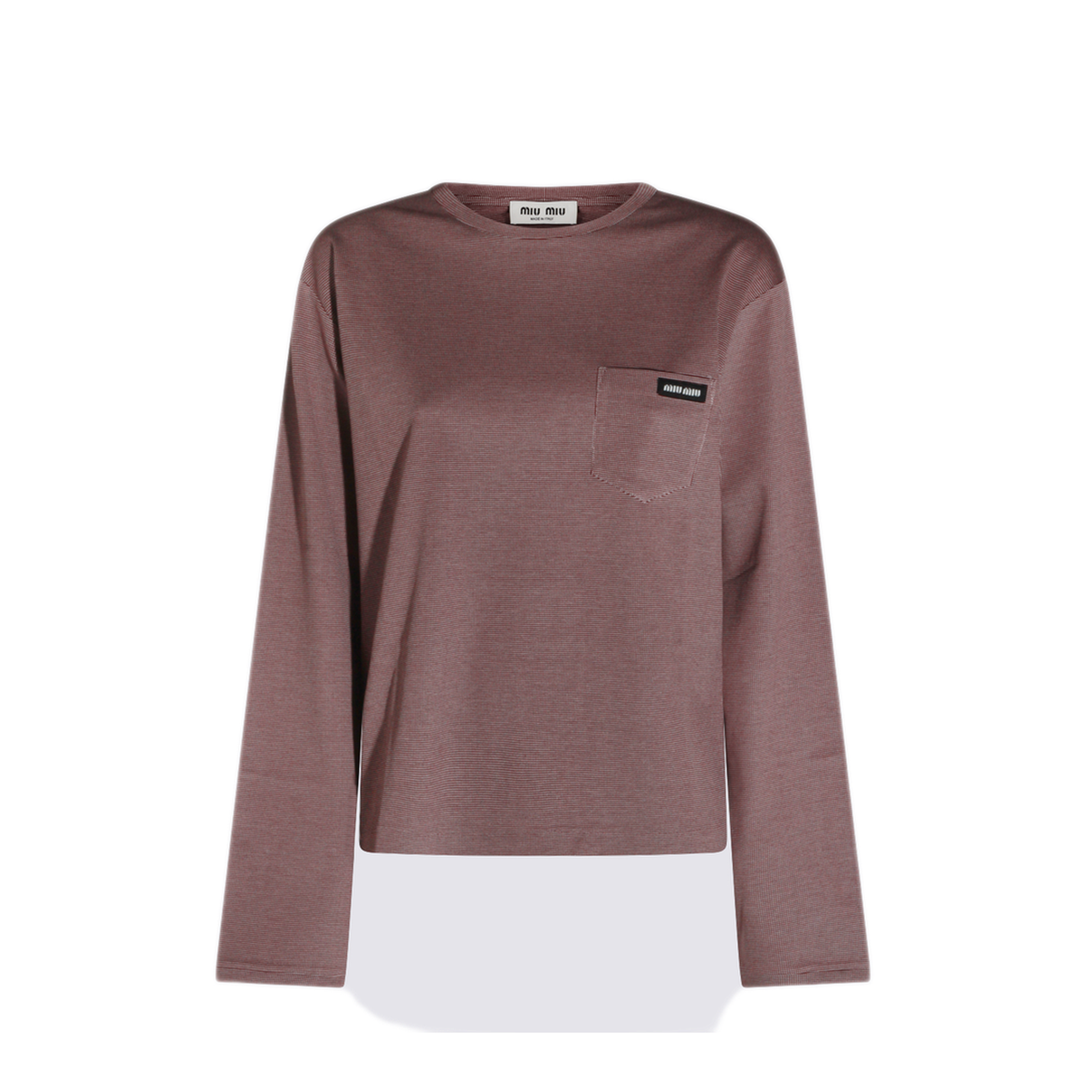 MAYFEYR - Miu Miu - Two Tone Jersey T Shirt - MJLA47SOOO19J4F0X97