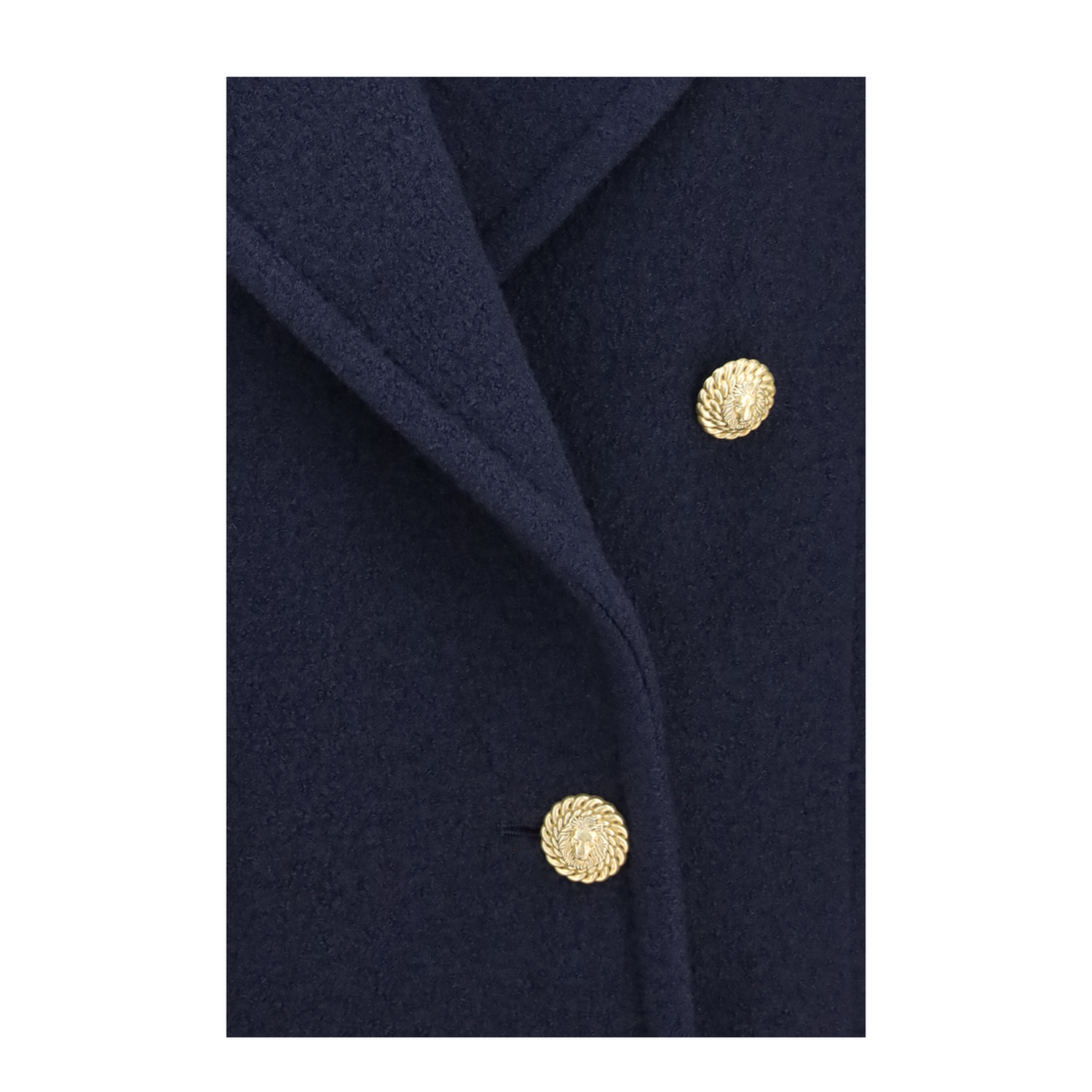 MAYFEYR - Balmain - Double Breasted Wool Coat With Buttons - HF1UA205WC706UC