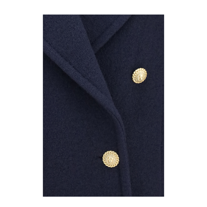 MAYFEYR - Balmain - Double Breasted Wool Coat With Buttons - HF1UA205WC706UC
