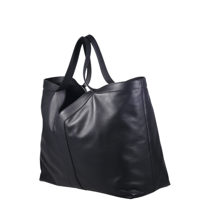 Y Maxi Tote in Grained Leather