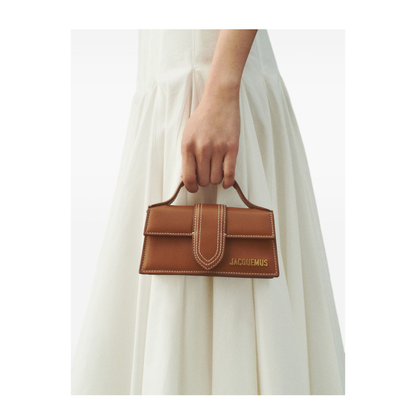 The Bambino Small Calfskin Leather Shoulder Bag - Brown