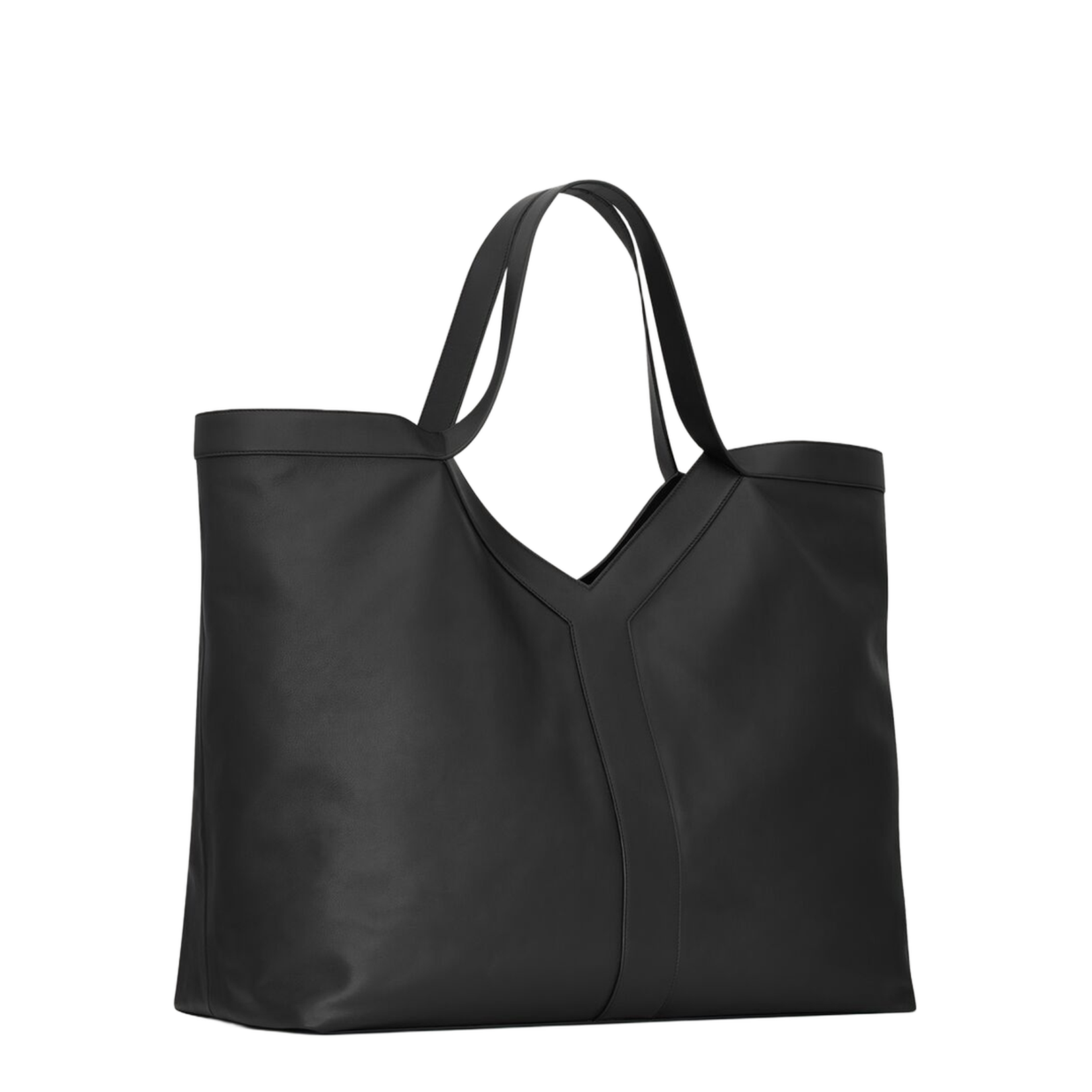 Y Maxi Tote in Grained Leather