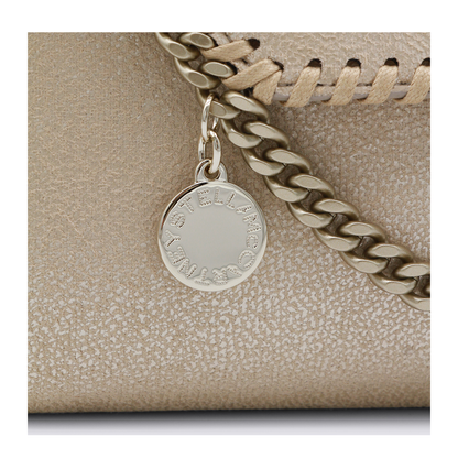 Falabella Polyester Wallet On Chain - Gold