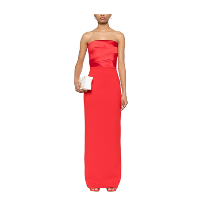 Poppy Red Off-Shoulder Maxi Dress